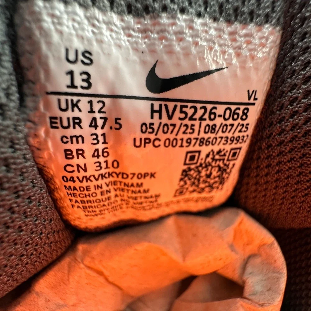 Nike Run Swift 3 Mens Running Shoes Mens 13 Iron‎ Grey-Orange HV5226-068 NEW - Picture 9 of 13